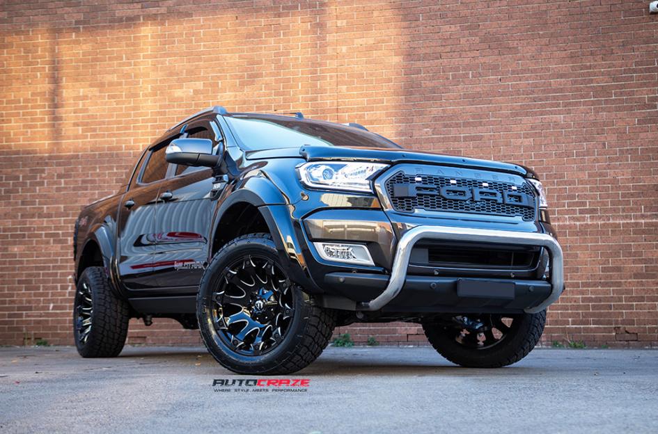 FORD RANGER BATTLE AXE GLOSS BLACK MILLED ACCENTS